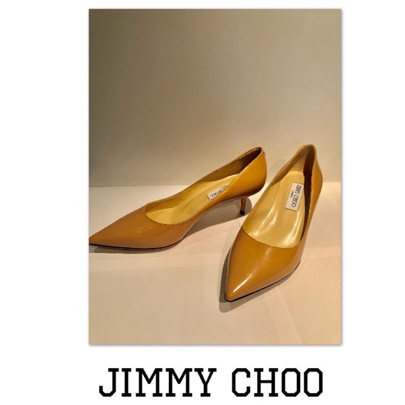 Jimmy Choo Aza Black Patent Leather Pump Pointy Toe Low Kitten Heel Shoe 37.5 Jimmy Choo Aza Black Patent Leather Pump Pointy Toe Low Kitten Heel Shoe 37.5